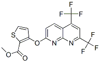 2-Thiophenecarboxylicacid,3-[[5,7-bis(trifluoromethyl)-1,8-naphthyridin-2-yl]oxy]-,methylester(9CI) 结构式