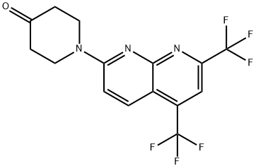 4-Piperidinone,1-[5,7-bis(trifluoromethyl)-1,8-naphthyridin-2-yl]-(9CI) 结构式