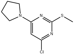 4-Chloro-2-(methylthio)-6-(pyrrolidin-1-yl)pyrimidine 98% price.