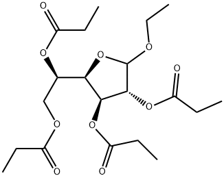 D-Glucofuranoside, ethyl, tetrapropanoate Structure