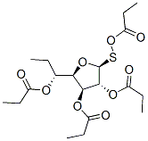 .beta.-D-Glucofuranoside, methyl 1-thio-, tetrapropanoate Structure