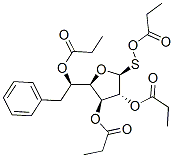 .beta.-D-Glucofuranoside, phenyl 1-thio-, tetrapropanoate Struktur