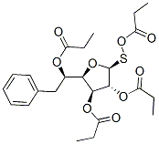 .beta.-D-Glucofuranoside, phenyl 1-thio-, tetrapropanoate 化学構造式