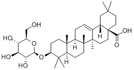 3β-(β-D-Glucopyranosyloxy)olean-12-en-28-oic acid 结构式