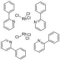 二(2-苯基吡啶)氯化铑二聚体, 33915-80-9, 结构式