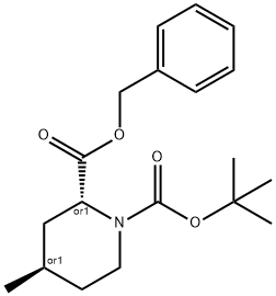 (+/-)-TRANS-N-BOC-4-甲基-哌啶-2-甲酸苄酯,339183-92-5,结构式