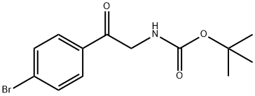 tert-Butyl N-[2-(4-bromophenyl)-2-oxoethyl]carbamate Structure