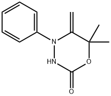 2H-1,3,4-Oxadiazin-2-one,tetrahydro-6,6-dimethyl-5-methylene-4-phenyl-,339196-89-3,结构式