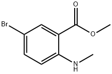 5-溴-2-(甲基氨基)苯甲酸甲酯,33922-96-2,结构式