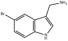 5-ブロモ-1H-インドール-3-メチルアミン 化学構造式