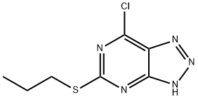 7-Chloro-5-propylsulfanyl-1H-[1,2,3]triazolo[4,5-d]pyrimidine Struktur