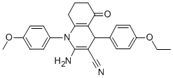 2-amino-4-(4-ethoxyphenyl)-1-(4-methoxyphenyl)-5-oxo-1,4,5,6,7,8-hexahydro-3-quinolinecarbonitrile Structure