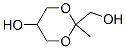 1,3-Dioxane-2-methanol, 5-hydroxy-2-methyl- (9CI) 化学構造式