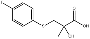 3-[(4-Fluorophenyl)thio]-2-hydroxy-2-methylpropanoic acid Struktur