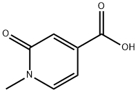 1-メチル-2-オキソ-1,2-ジヒドロピリジン-4-カルボン酸 化学構造式