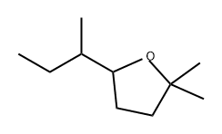テトラヒドロ-2,2-ジメチル-5-(1-メチルプロピル)フラン 化学構造式