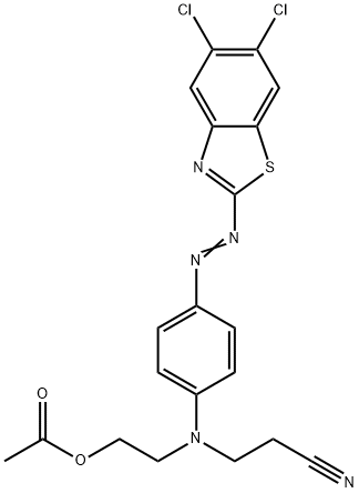 Propanenitrile, 3-[[2-(acetyloxy)ethyl][4- [(5,6-dichloro-2-benzothiazolyl)azo]phenyl]amino ]-|