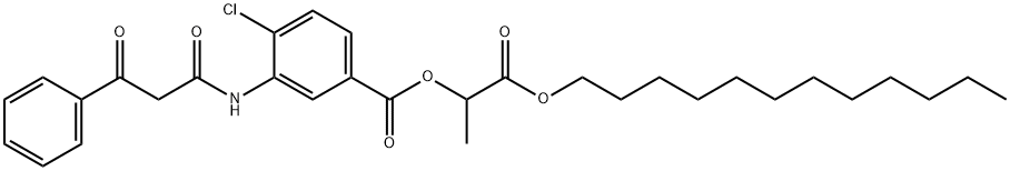 4-Chloro-3-(3-oxo-3-phenyl-propionylamino)-benzoic acid, 1-dodecyloxycarbonyl-ethyl ester|4-氯-3-(3-氧代-3-苯基丙酰氨基)苯甲酸(1-十二烷氧羰基)乙酯