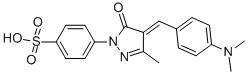 4-[4-[[4-(DIMETHYLAMINO)PHENYL]METHYLENE]-4,5-DIHYDRO-3-METHYL-5-OXO-1H-PYRAZOL-1-YL]BENZENESULPHONI,33981-19-0,结构式