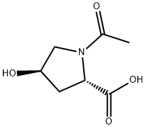 N-乙酰-L-4-羟基脯氨酸, 33996-33-7, 结构式