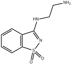 2-氨基乙基-(1,1-二氧代-1,2-苯并噻唑-3-基)胺, 340018-25-9, 结构式