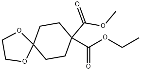 8-ethyl 8-Methyl 1,4-dioxaspiro[4.5]decane-8,8-dicarboxylate Structure