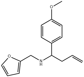 N-(呋喃-2-基甲基)-1-(4-甲氧基苯基)丁-3-烯-1-胺, 340025-61-8, 结构式