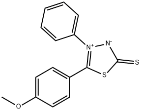 5-(4-Methoxyphenyl)-4-phenyl-1,3,4-thiadiazol-4-ium-2-thiolate,34009-55-7,结构式