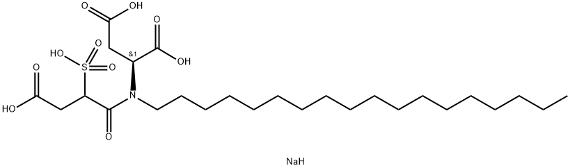 二羧乙基硬脂基磺基琥珀酰胺酸四钠,3401-73-8,结构式