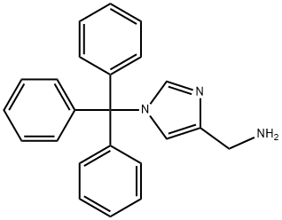 (C-(1-三苯甲基-1H-咪唑-4-基)-甲胺, 340179-89-7, 结构式