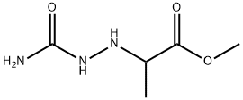 Propanoic acid, 2-[2-(aminocarbonyl)hydrazino]-, methyl ester (9CI) Struktur