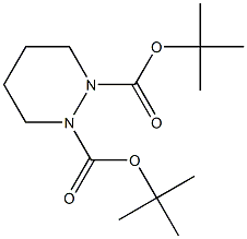 DI-TERT-BUTYL PIPERAZINE-1,2-DICARBOXYLATE Structure