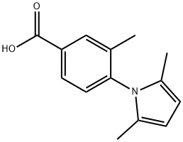4-(2,5-ジメチル-1H-ピロール-1-イル)-3-メチル安息香酸 化学構造式