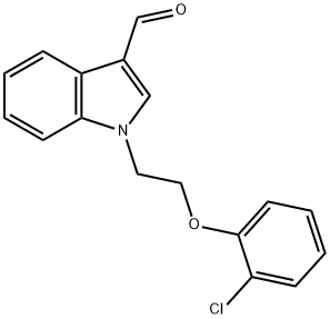 1-[2-(2-氯-苯氧基)-乙基]-1H-吲哚-3-甲醛, 340318-80-1, 结构式