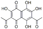 2,7-Diacetyl-3,5,6,8-tetrahydroxy-1,4-naphthoquinone,3404-89-5,结构式