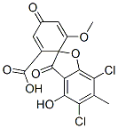 (+)-5,7-Dichloro-4-hydroxy-6'-methoxy-6-methyl-3,4'-dioxospiro[benzofuran-2(3H),1'-[2,5]cyclohexadiene]-2'-carboxylic acid,3405-51-4,结构式