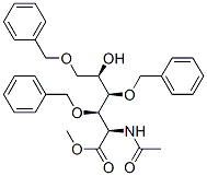 2-Acetylamino-3-O,4-O,6-O-tribenzyl-2-deoxy-D-gluconic acid methyl ester Structure