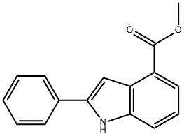 2-PHENYL-1H-INDOLE-4-CARBOXYLIC ACID METHYL ESTER 化学構造式