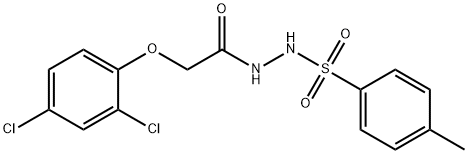 N'-[2-(2,4-dichlorophenoxy)acetyl]-4-methylbenzenesulfonohydrazide 结构式