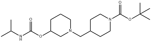 1-Boc-4-(3-isopropylcarbaMoyloxypiperidin-1-ylMethyl)piperidine,340962-95-0,结构式