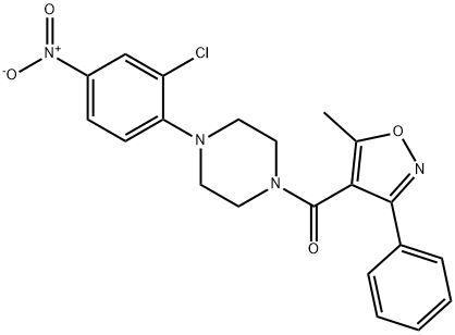 Methanone, [4-(2-chloro-4-nitrophenyl)-1-piperazinyl](5-methyl-3-phenyl-4-isoxazolyl)- price.