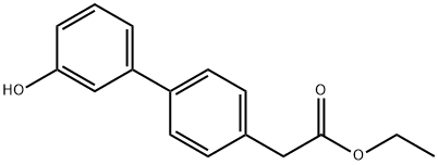 [1,1'-BIPENYL]-4-ACETIC ACID,3'-HYDROXY-, ETHYL ESTER Structure