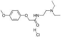 N-[2-(ジエチルアミノ)エチル]-2-(4-メトキシフェノキシ)アセトアミド・塩酸塩 化学構造式