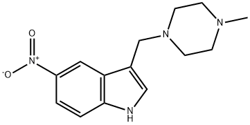 3-[(4-Methyl-1-piperazinyl)methyl]-5-nitro-1H-indole,3414-71-9,结构式