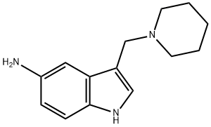 3-(1-Piperidinylmethyl)-1H-indol-5-amine 结构式