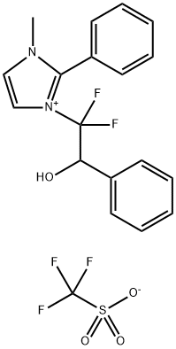 1-(1,1-DIFLUORO-2-HYDROXY-2-PHENYL-ETHYL)-2-PHENYL-3-METHYL-IMIDAZOLIUM TRIFLATE Structure