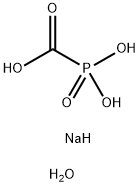 Phosphonoformic acid trisodium salt hexahydrate Struktur