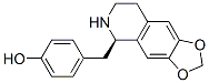 (+)-4-[[(R)-5,6,7,8-Tetrahydro-1,3-dioxolo[4,5-g]isoquinoline-5-yl]methyl]phenol 结构式