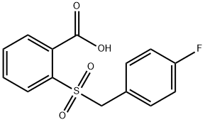 2-(4-氟-苯基甲磺酰基)-苯甲酸, 341933-13-9, 结构式