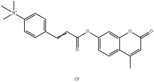 4-METHYLUMBELLIFERYL P-TRIMETHYLAMMONIUM CINNAMATE CHLORIDE, 34197-47-2, 结构式